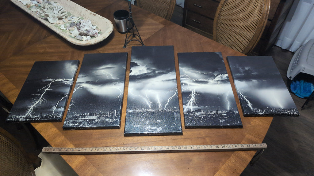 "Lightning Storm Over the City"