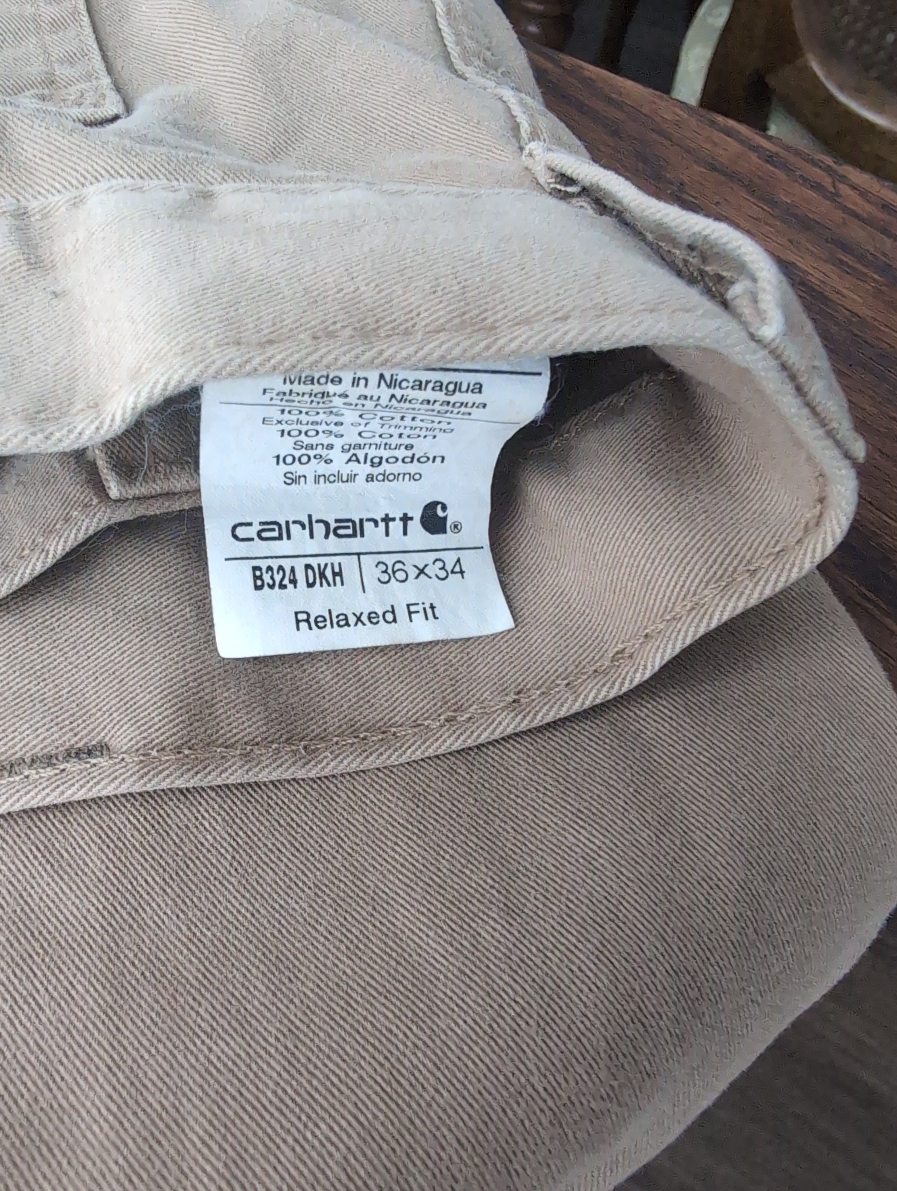 Carhartt Relaxed Fit Work Pants - Khaki